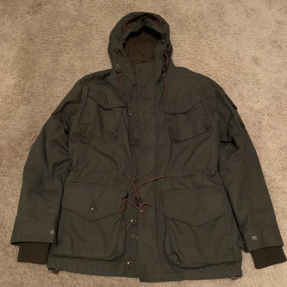 Military style winter jacket.
